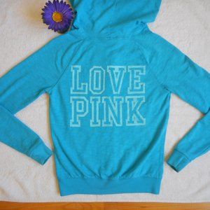 PINK Victorias Secret Sweatshirt Hoodie Turquoise Blue Size XS